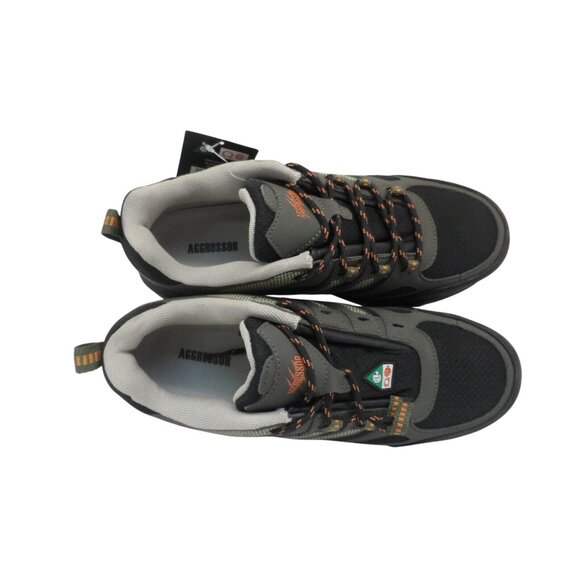 AGGRESSOR Mens Low-Cut Steel Toe Steel Plate Safety Hiking Shoes Grey Size 8.5M - Picture 6 of 9